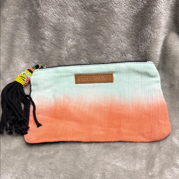 Pura Vida Coral and Mint Ombre Pouch - Picture 7 of 7
